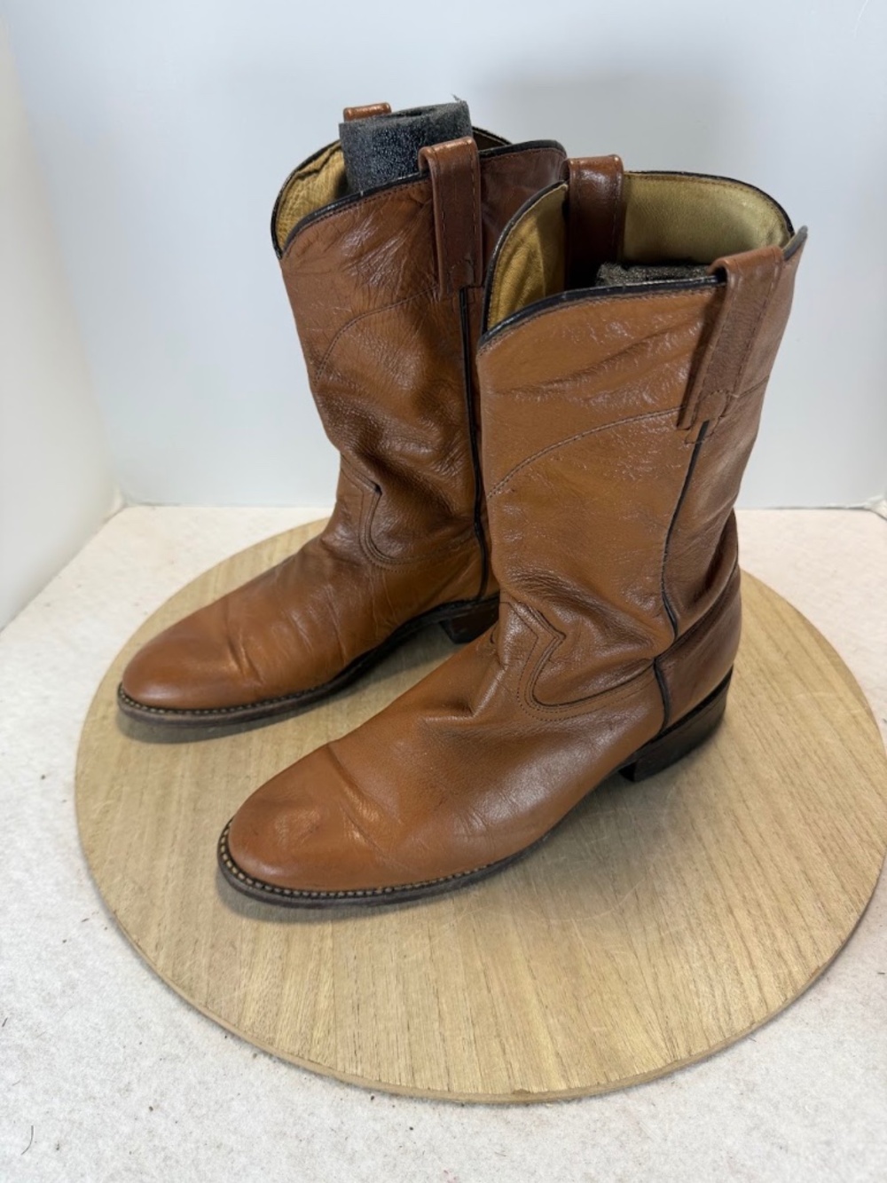 Dan Post 319152 Men's 9.5D Brown Leather Western Cowboy Boots USA Made